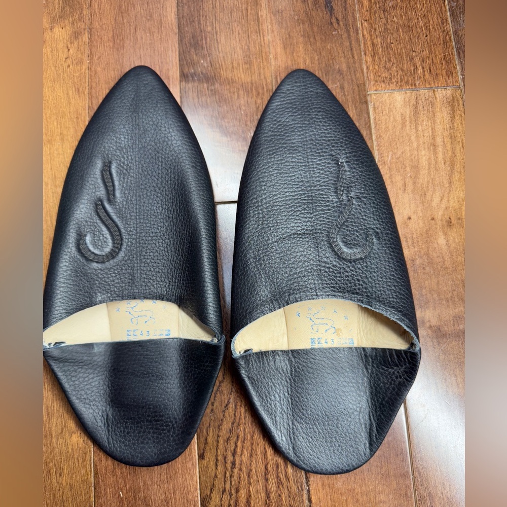 Genuine Leather Moroccan Shoes Handmade slippers size 43